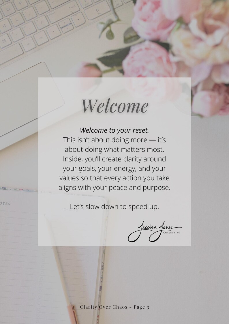 Clarity Over Chaos Goal Setting Workbook | Planning Journal - Etsy