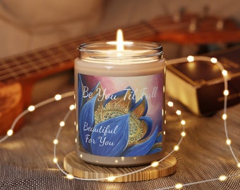 Beautiful for You with Amina's Lotus by Jennifer Avilés Print on Scented Candle, 9oz