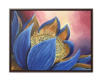 Amina's Lotus by Jennifer Avilés Print on Gallery Canvas Wraps, Horizontal Frame