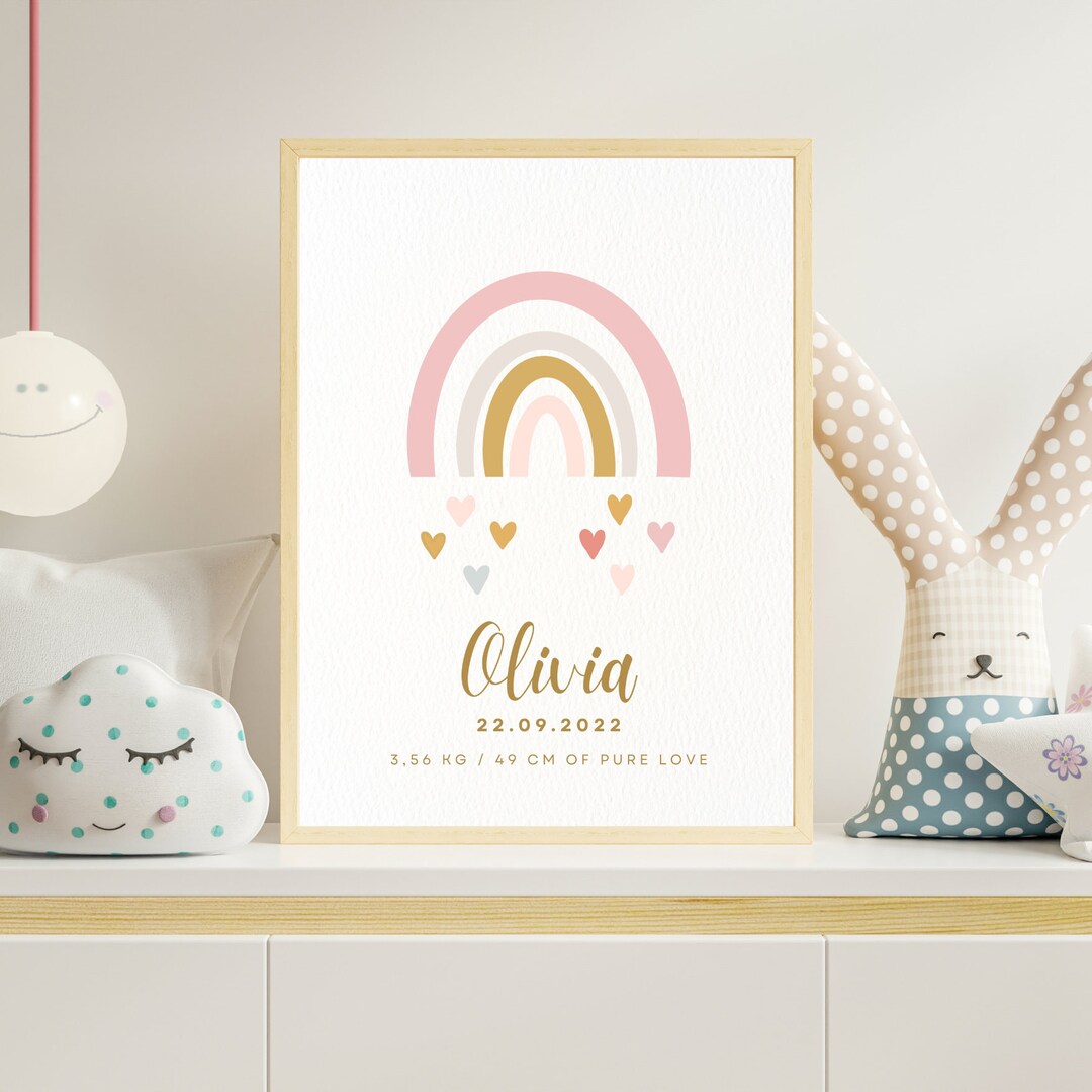 Printable Custom Baby Name Poster for Baby Room Instant Etsy