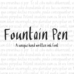 Digitaal lettertype VULPEN - uniek handgeschreven met inkt pen-symbolen, glyphs en accenten / ouderwets geïnspireerd lettertype - kalligrafieschrift