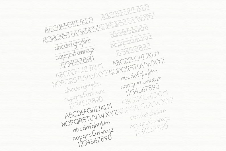 May include: A white background with a repeating pattern of the alphabet in uppercase and lowercase letters, along with the numbers 1 through 9 and 0. The letters and numbers are written in a simple, sans-serif font.