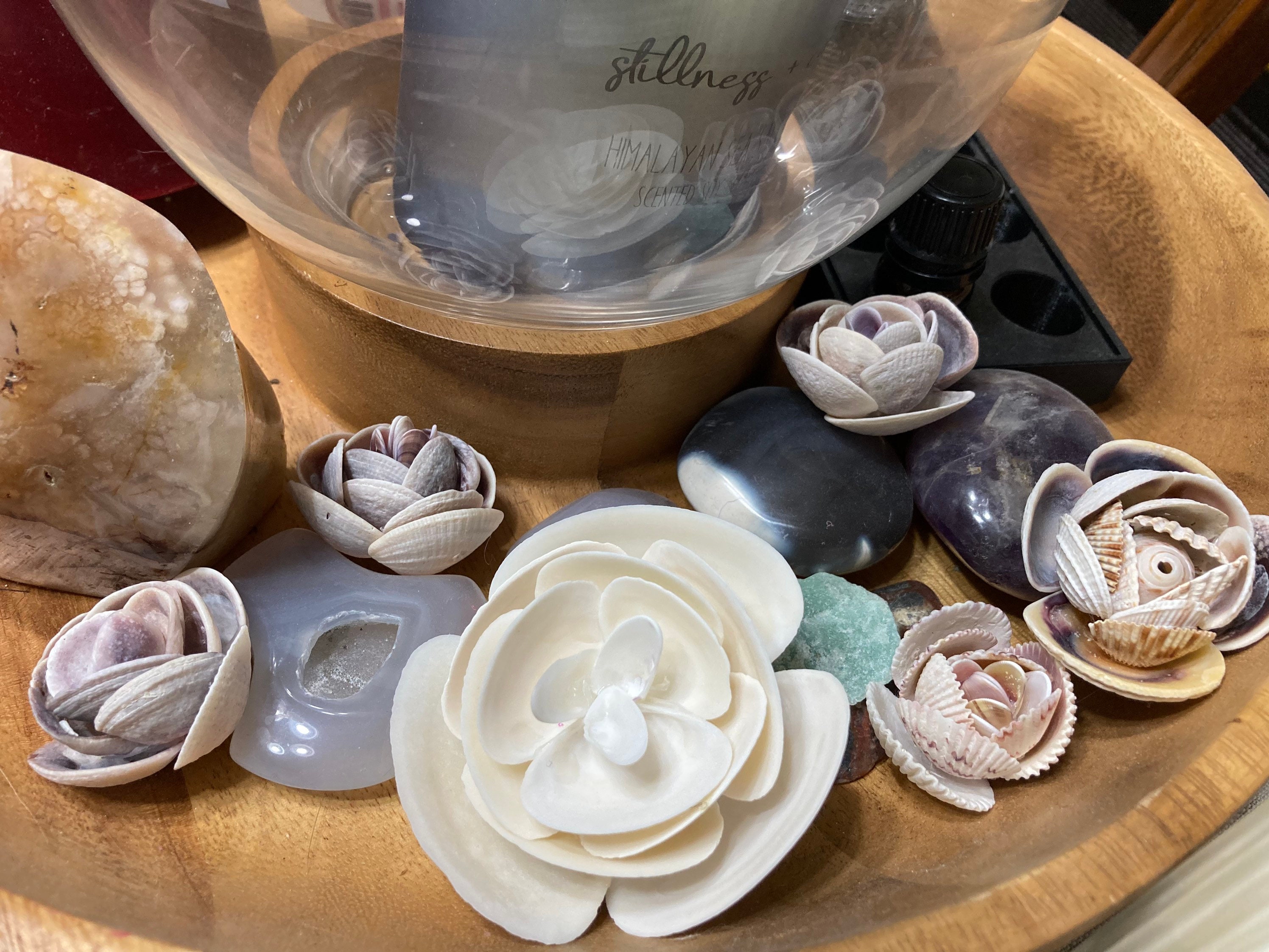 4 Shell Flowers, Handmade - Etsy