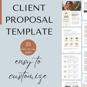 クライアント提案見積テンプレート - 25 ページのカスタマイズ可能な Canva テンプレート