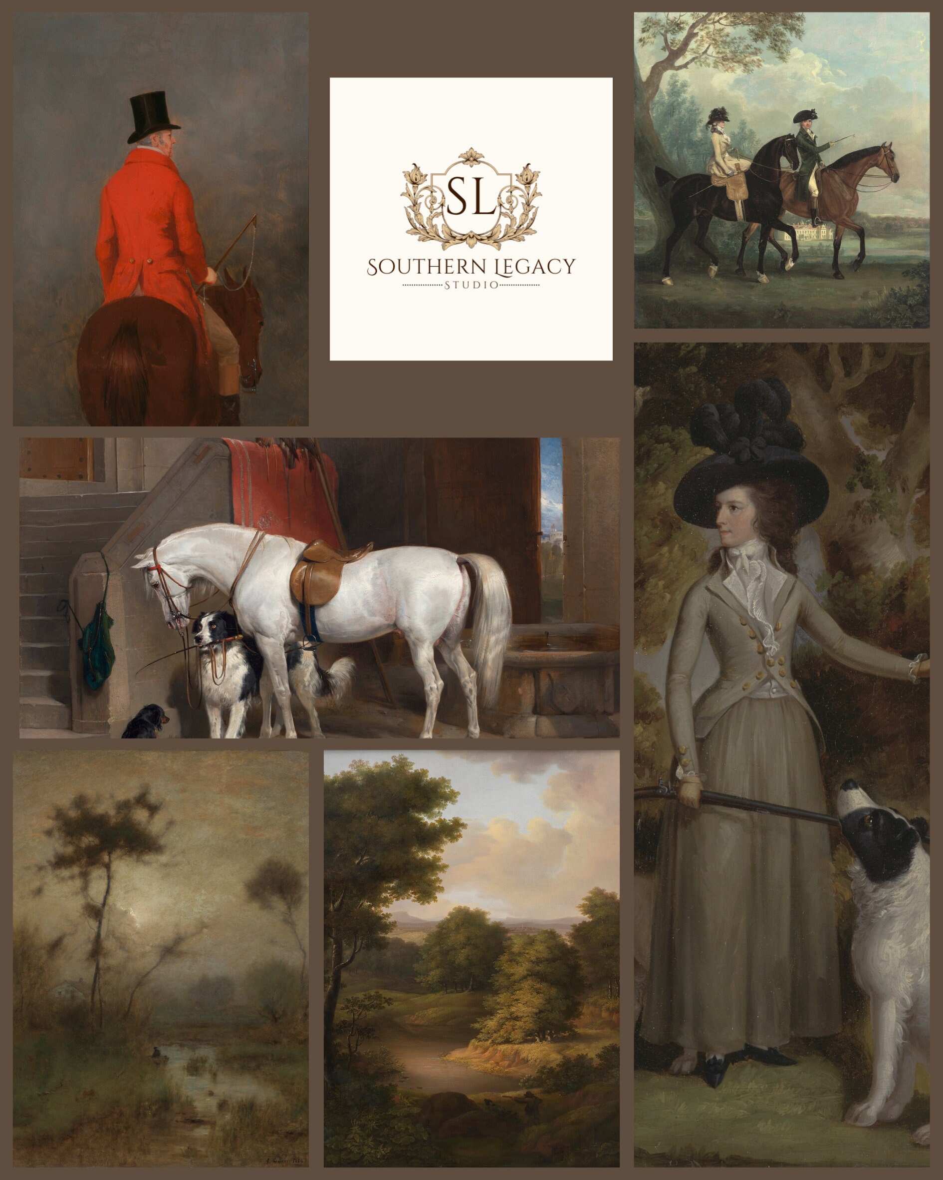 Vintage Horse Art, Lord Rivers Stud Farm, 1807, Museum Quality Matte ...