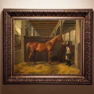 Vintage Horse Painting: Equestrian Wall Art Print, Giclee on Archival Paper