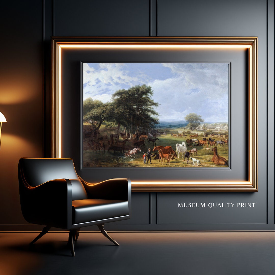 Vintage Horse Art, Lord Rivers Stud Farm, (1807), Museum Quality Matte ...