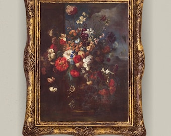 Vintage botanische print: bloemen schilderij muurkunst