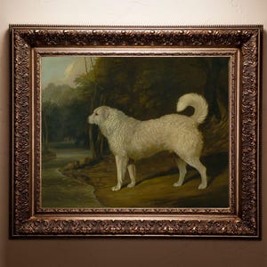 Vintage Dog Painting, Reproduction Giclee Print, Home or Office Decor, Farmhouse Wall Art, Dog Print