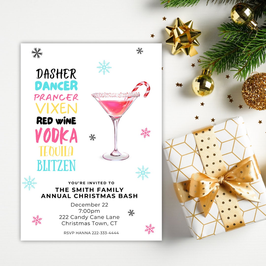 Christmas party invitation template