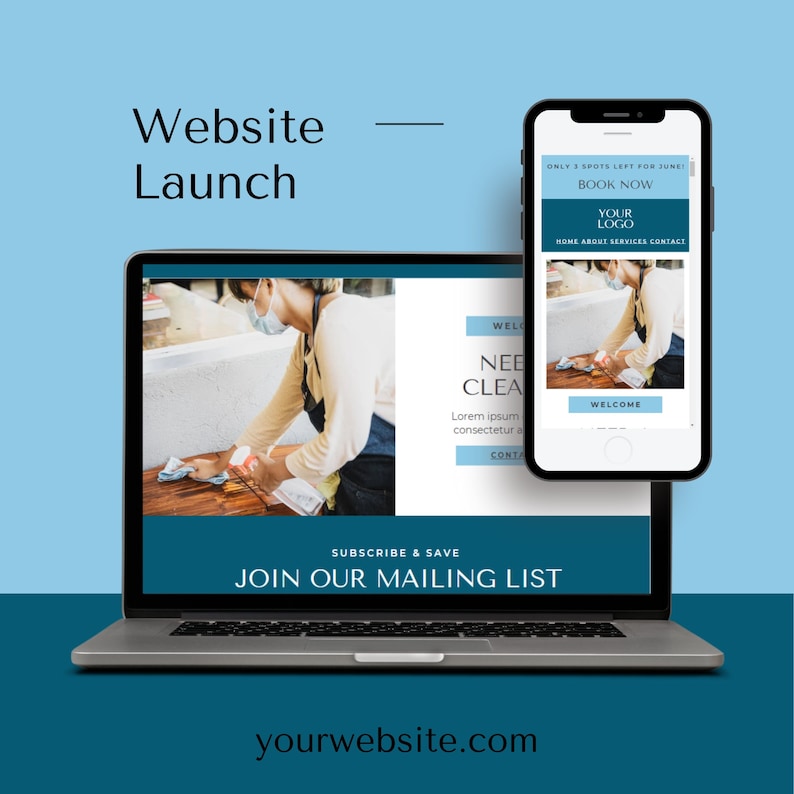 Canva Website Template INSTANT DOWNLOAD Done for You Website