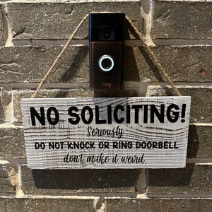 No Soliciting Door Sign