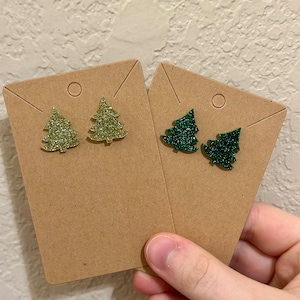 Christmas Tree Earrings, Christmas Earrings