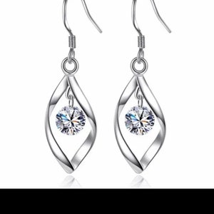 Diamond tassel earrings