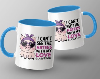 Adorable Pig Mug: Funny Quote Coffee Cup