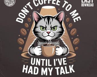 猫とコーヒー PNG：面白い動物アート（デジタルダウンロード） - Etsy 日本
