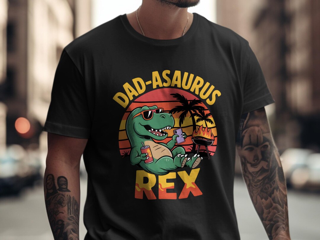 Dad-asaurus Rex T-shirt: Funny Dinosaur Dad BBQ Tee - Etsy