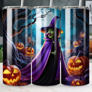 Halloween Tumbler, Witch Tumbler, Spooky Tumbler, Pumpkin Tumbler, Gothic Witch Design, Halloween Decor, Witch Halloween Gifts, Unique