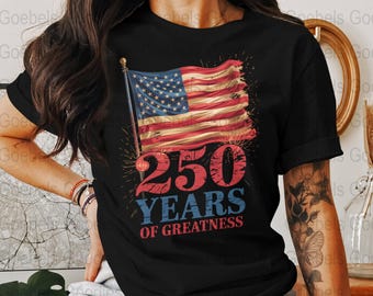 Impresión de la bandera estadounidense: 250 años de grandeza (descarga digital)