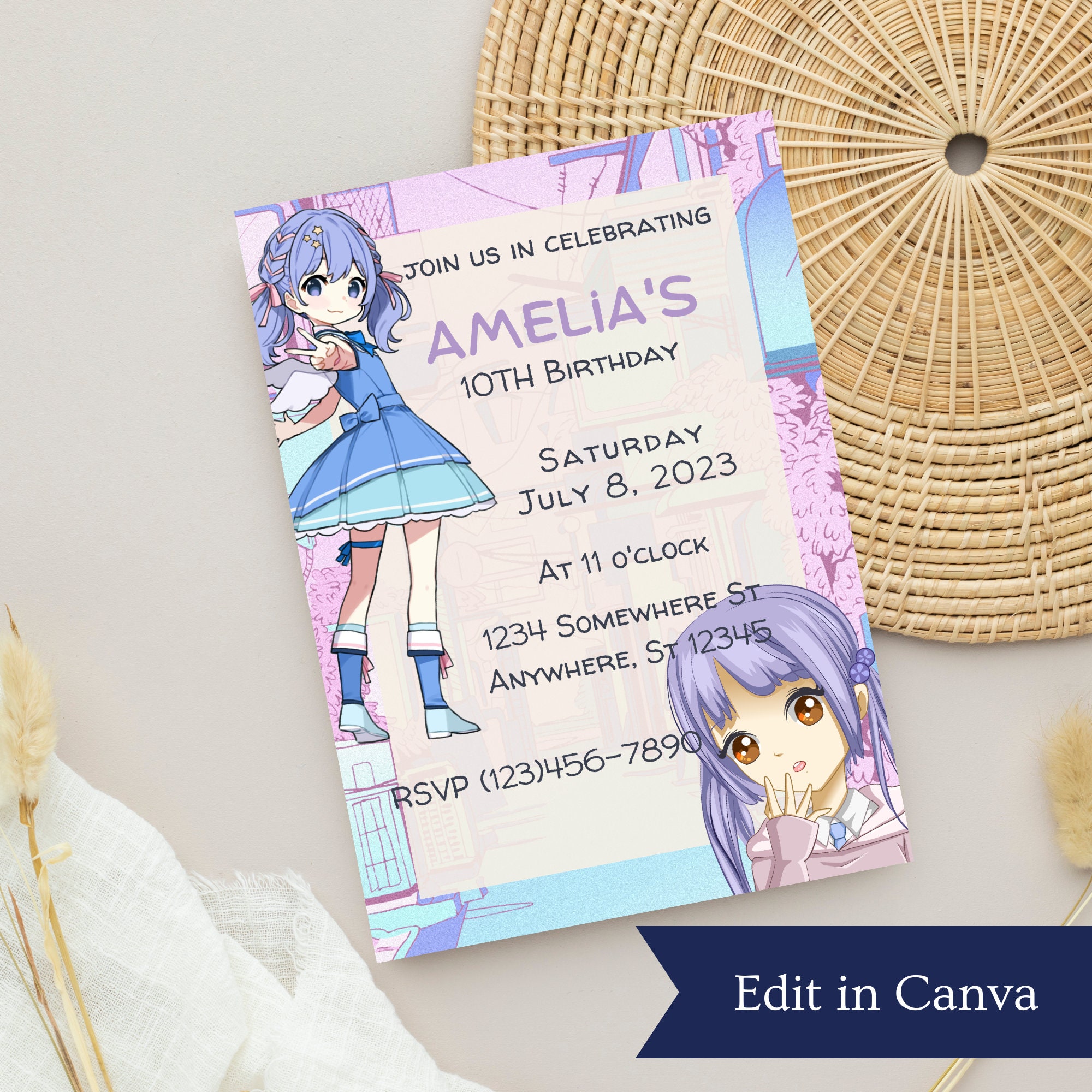 Top 96+ anime birthday invitations latest in.duhocakina
