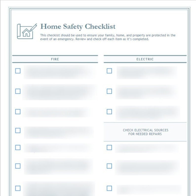 Home Safety Checklist (sage Green) - Etsy