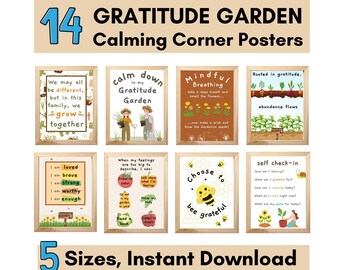 Garden Calming Corner Posters For Calming Corner Garden Classroom Decor Calm Corner For Preschool Garden Posters Coping Skills For Toddler