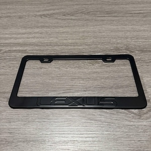 Black Aluminum Metal Lexus License Plate Frame