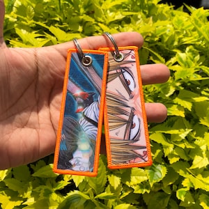 Anime Chainsaw inspired Key Chain Jet Tag