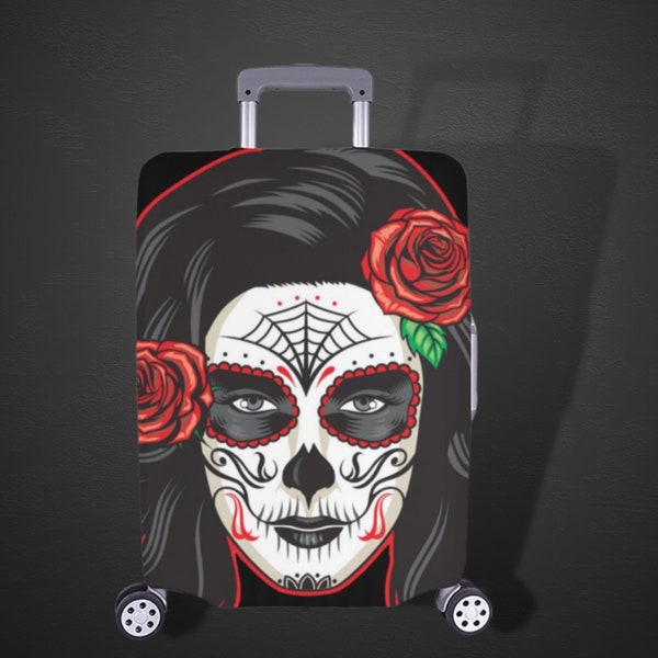 Day Of The Dead Suitcase Cover-Custom Luggage Cover-Horror Travel Bag Cover