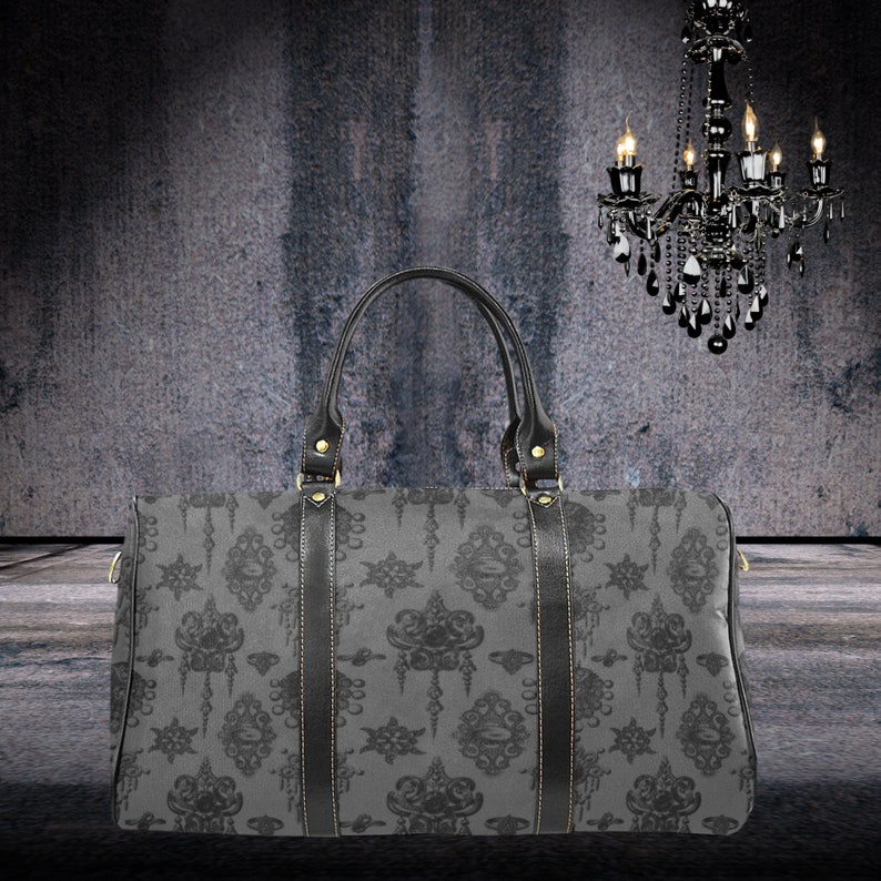 Gothic Travel Bag Goth Travel Accessoriesgothic Duffle Style Baglarge Gothic Patterned Luggage