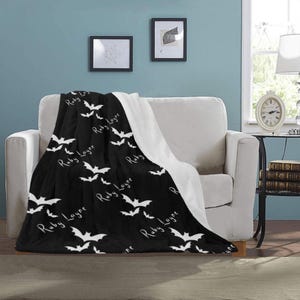 Gothic Bat Baby Blanket-Personalised Bat Baby Blanket-30x40 Inch Blanket-Ultra Soft Baby Blanket
