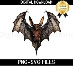 Bat SVG-Victorian Goth Png-Bat Clipart-Gothic Vector File-Bat Shirt Sublimation