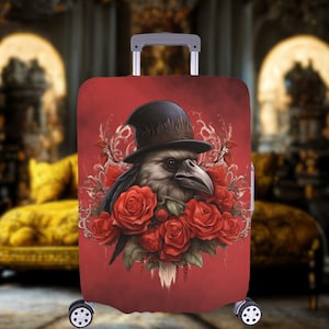 Gothic Suitcase Cover-Custom Luggage Cover-Unique Travel Bag Cover-Travel Accessories