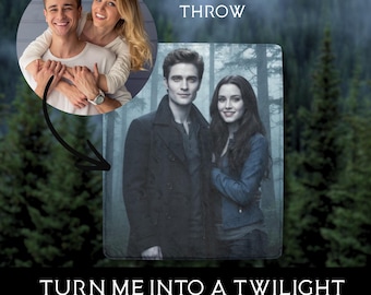 Personalized Twilight Blanket- Custom Vampire Throw -50x60inch Throw Blanket-Couples Anniversary Gift