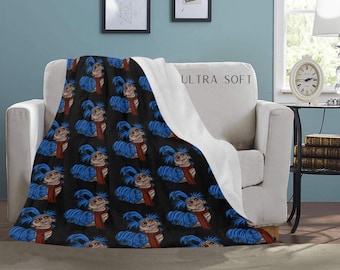 Labyrinth Worm Ultra Soft Micro Fleece -Throw 60x50inch Inch- Fantasy Blanket-Labyrinth Fan Art