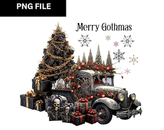 Gothic Christmas Png-Vrolijk Gothmas-Horror Christmas-afbeeldingen-Dark Christmas Png