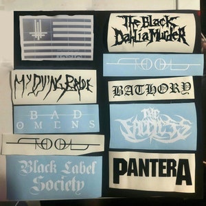 カスタムメタル＆ロックバンドデカール - あらゆるバンドにパーソナライズされたデカール - ロック、ヘビーメタル | 車、ギター、ノートパソコン、タンブラー | カスタマイズ可能
