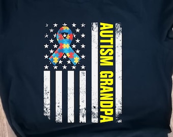 Autism Grandpa, autism grandpa tshirt, autism awareness shirt, gift for grandpa, autism shirt