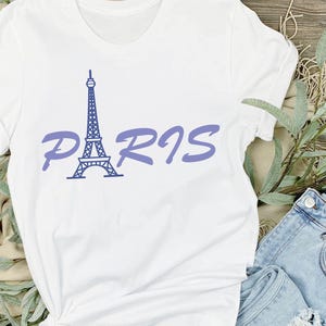 Eiffel Tower Tee, Paris Tshirt, France Vacation, Unisex Jersey Short Sleeve Tee, Casual Summer Fashion, French Gift