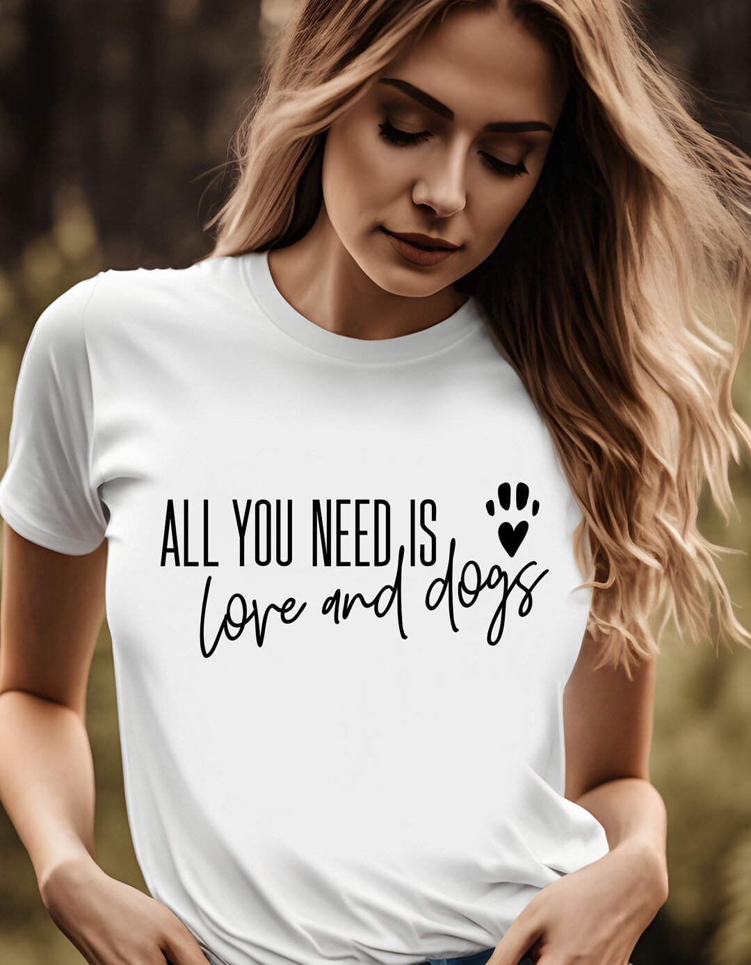 All You Need is Love and Dogs Tshirt, Dog Lover Shirt, Animal Lover Tee ...
