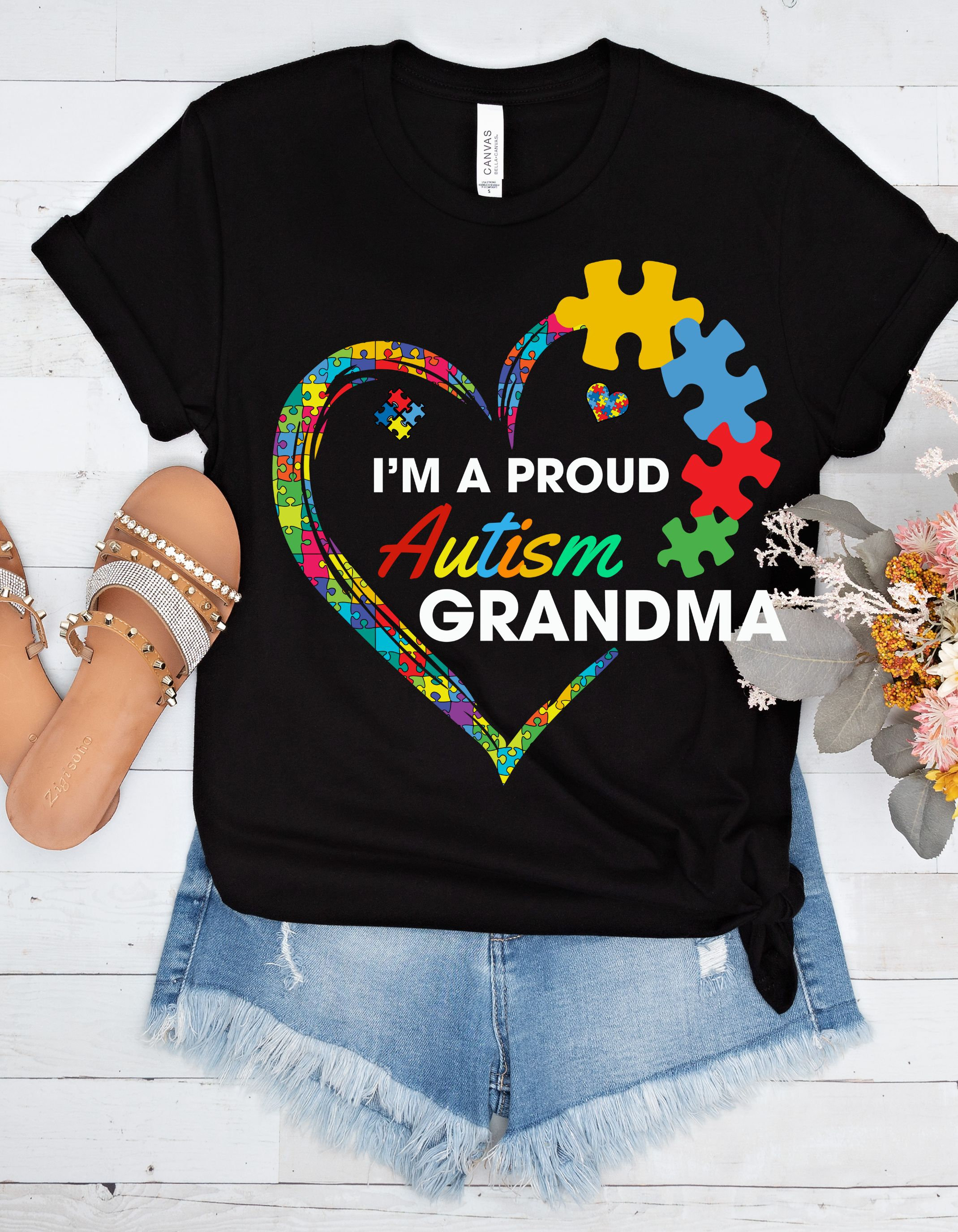 Autism Awareness | I'm A Proud Autism Nana Tee T-Shirt Autism Awareness | I'm A Proud Autism Nana Tee T-Shirt