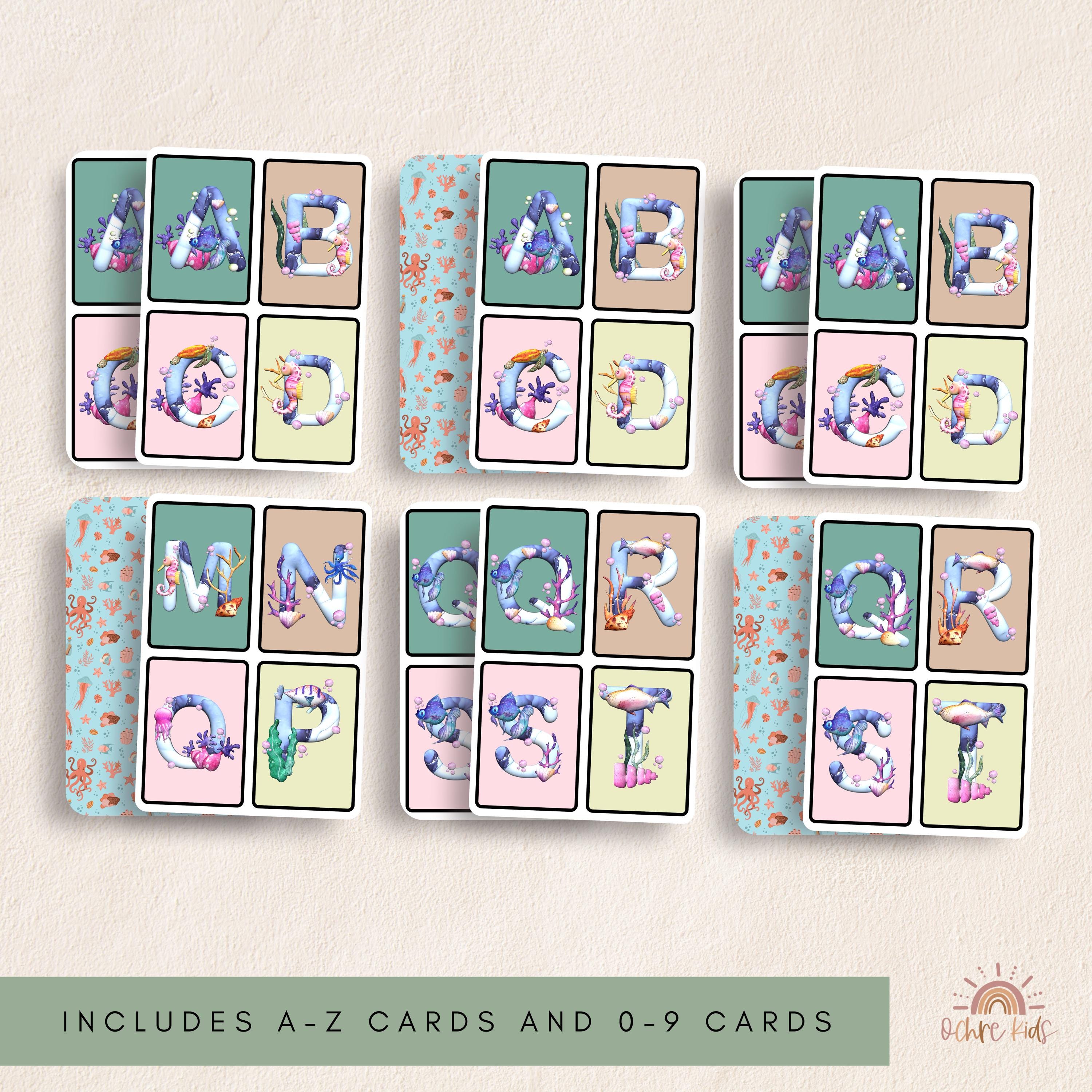 Memory Match ABC and Number Printable Card Game for Kids Instant ...