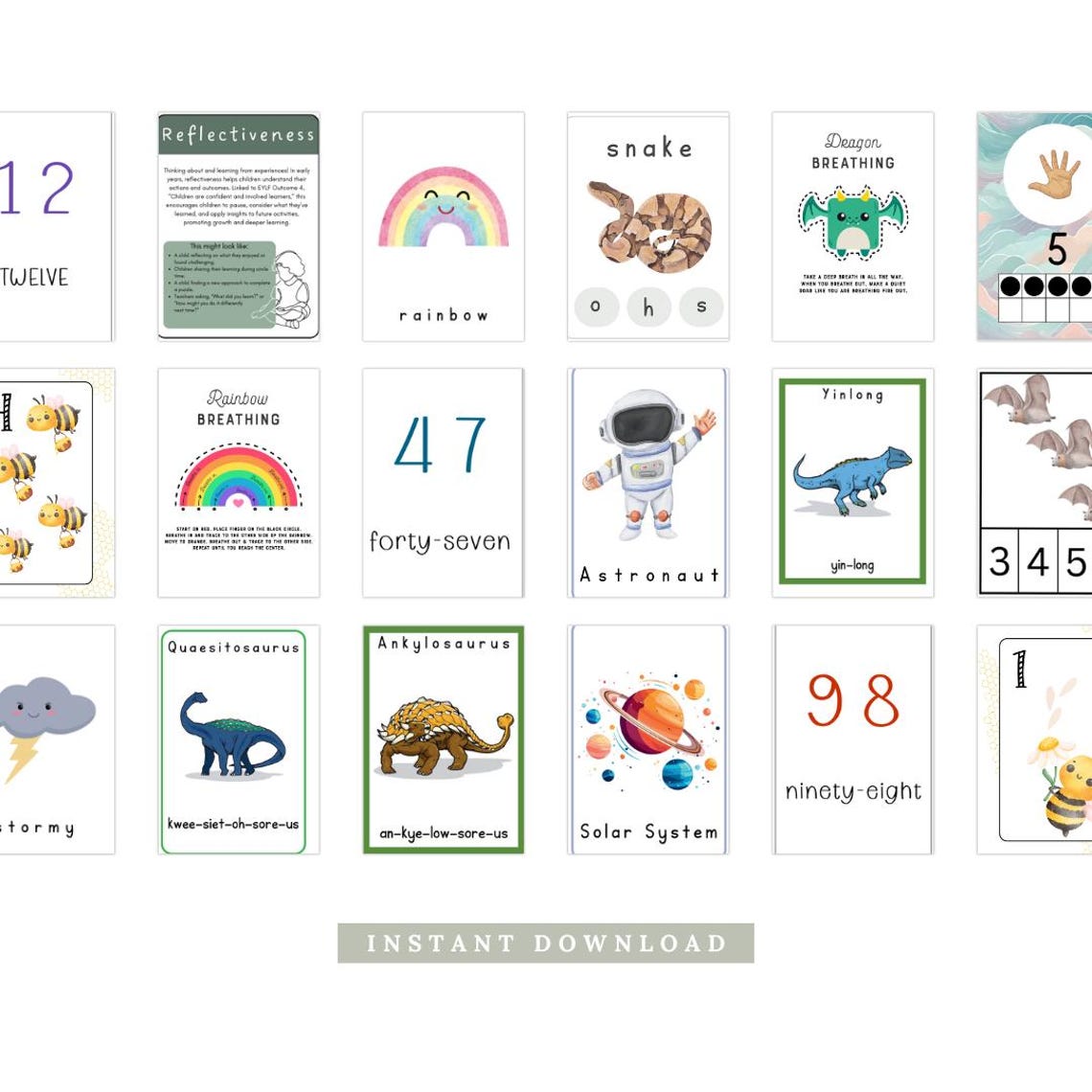 Printable Alphabet Number Flashcards: Customizable Learning Canva ...