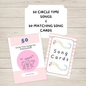 Recueil de chansons GROUP TIME, livre électronique Circle Time, 50 chansons pour enfants d'âge préscolaire avec paroles, 50 cartes de chansons