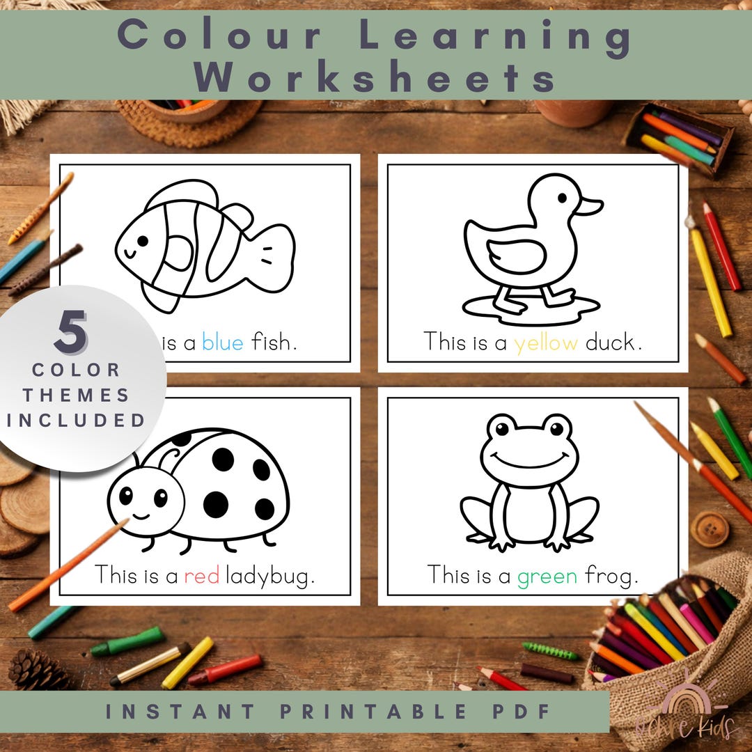 Printable Learning Colors Worksheets for Kids | Preschool