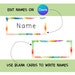 Rainbow Name Tags | Editable and Printable - Etsy