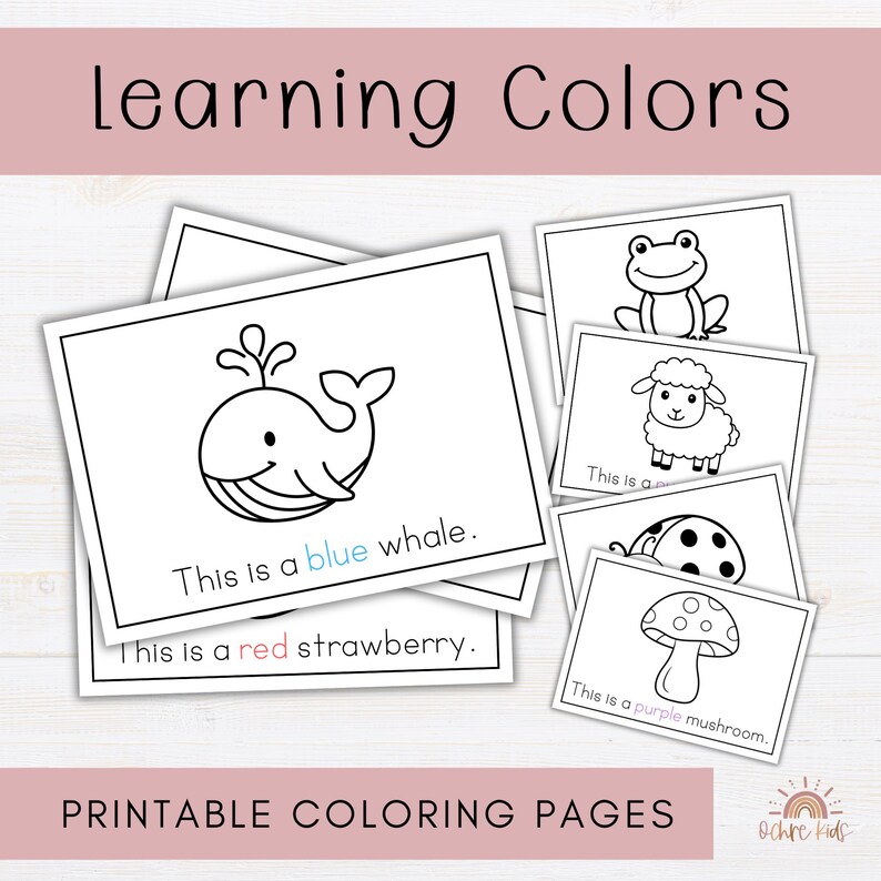 Learning Colors Printable Worksheet Booklets for Kids Coloring ...