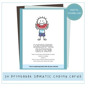 Somatic Coping Skills Cards for Kids | Printable Mindfulness & Regulation Tools | PDF PNG | Calm Down Strategies for Classroom Homeschool