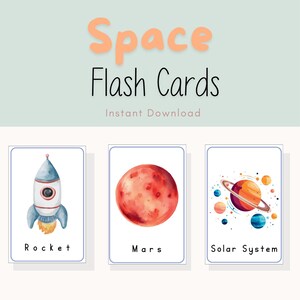 Tarjetas didácticas sobre el espacio, tarjetas didácticas, tarjetas didácticas educativas, tarjetas imprimibles para la educación en el hogar