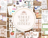 All Access Preschool Printable Bundle, Homeschool & Teacher Resources, 200+ Activities, Flashcards, Worksheets, Growing Bundle PDF